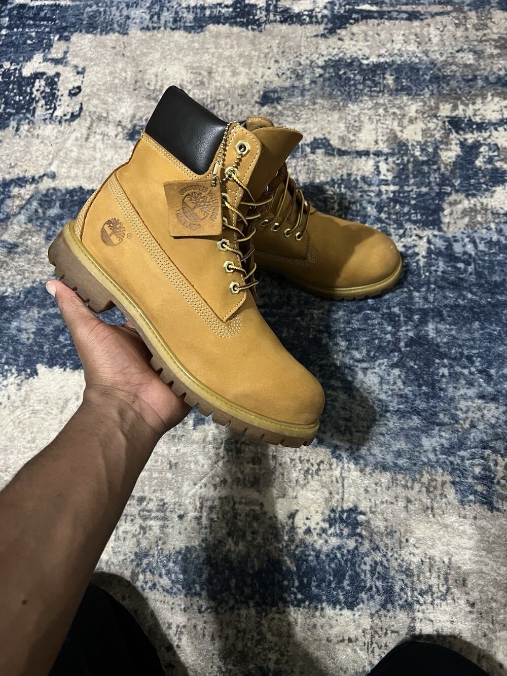 Size 8.5-Timberland WHEAT WATERPROOF Premium 6-Inch Boot Made Dominican Republic